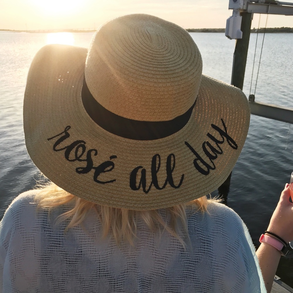 🎉SALE🎉 Floppy Hat “Rosé all day”